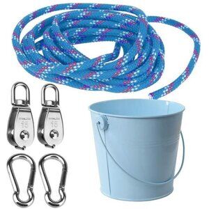 Treehouse Accessories for Kids ,Pulley with Bucket Cable, Kids Playhouse